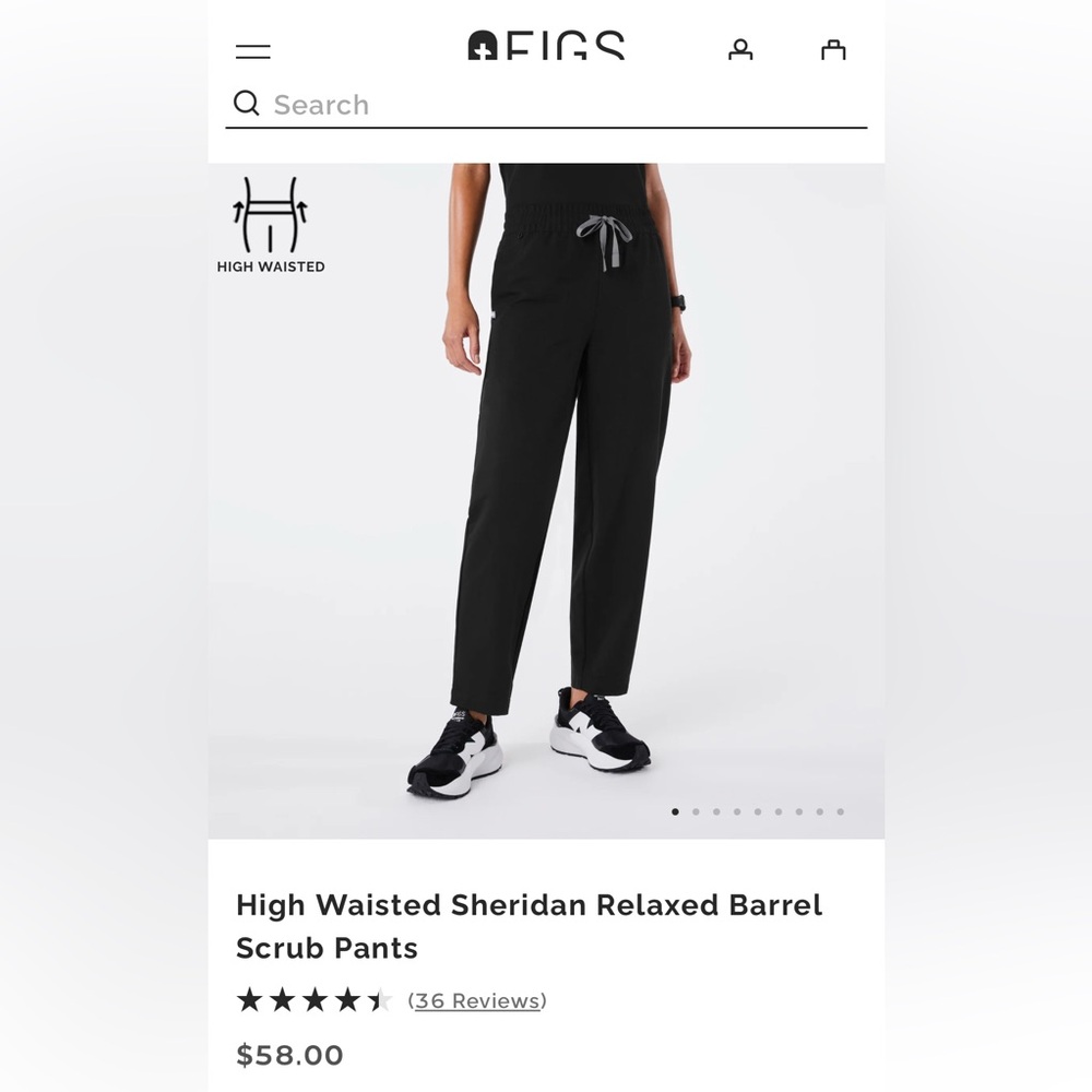 FIGS Barrel pants size medium